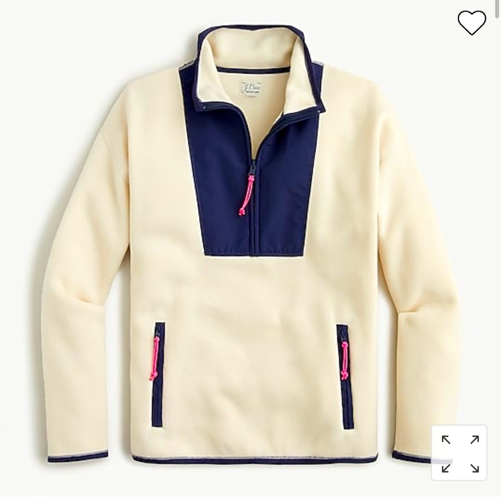 NWOT Never Worn Sold out online J Crew half zip Sherpa Fleece
